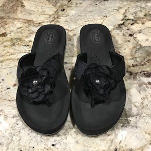 Coach Jillian flower flip flops